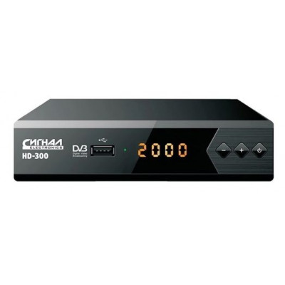Ресивер DVB-T2 Сигнал HD-300 черный