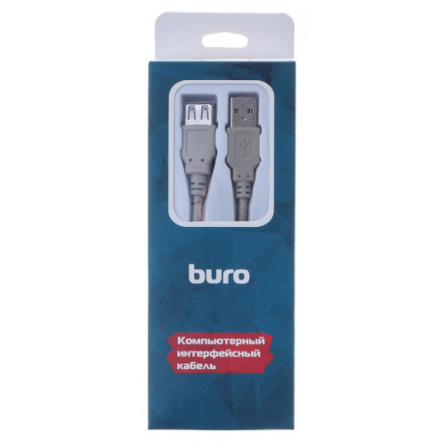 Кабель Buro BHP RET USB_AF30 USB A(m) USB A(f) 3м серый блистер