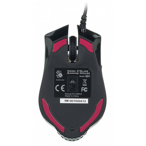 Мышь A4Tech Bloody Q51 черный/рисунок оптическая (3200dpi) USB3.0 (8but)