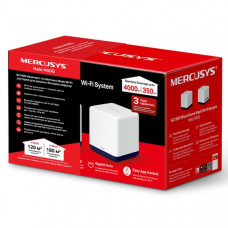 Бесшовный Mesh роутер Mercusys Halo H50G (HALO H50G(2-PACK)) AC1900 10/100/1000BASE-TX белый (упак.:2шт)