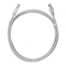 Коммутационный шнур NETLAN U/UTP 4 пары, Кат.5е (Класс D), 100МГц, 2хRJ45/8P8C, T568B, заливной, многожильный, BC (чистая медь), PVC нг(B), серый, 5м