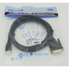 Кабель HDMI (m) DVI-D (m) 2м черный