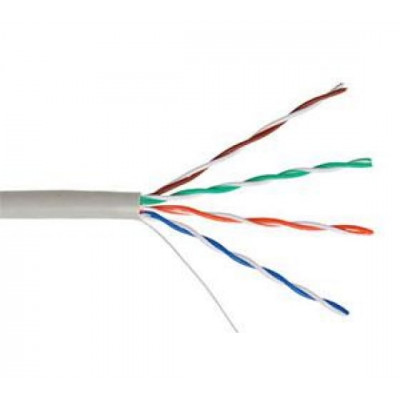 Кабель NETLAN U/UTP 4 пары, Кат.5e, внутренний, PVC, одножильный (EC-UU004-5E), 1 м