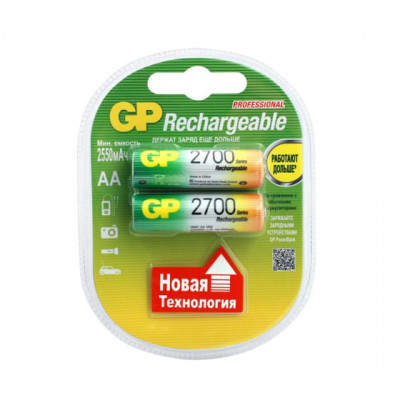 Аккумулятор GP 270AAHC AA NiMH 2700mAh (2шт.уп.)