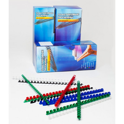Пружины для переплета пластиковые Office Kit d=25мм 191-220лист A4 белый (50шт) Office Kit BP2081 (BP2081)