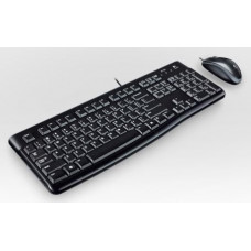 Клавиатура + мышь Logitech MK120 клав:черный мышь:черный/серый USB