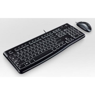 Клавиатура + мышь Logitech MK120 клав:черный мышь:черный/серый USB