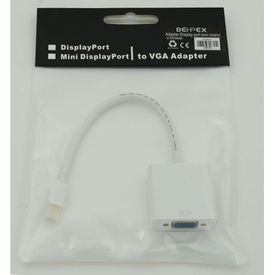 Переходник miniDisplayPort (m) VGA (f) белый