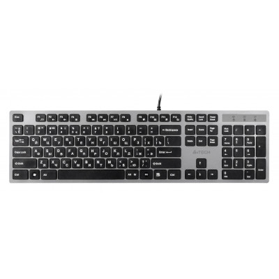 Клавиатура A4Tech KV-300H серый/черный USB slim кабель 1.5м