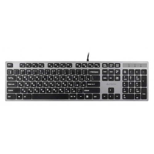 Клавиатура A4Tech KV-300H серый/черный USB slim кабель 1.5м