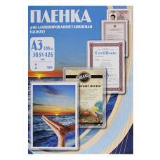Пленка для ламинирования Office Kit 80мкм A3 (100шт) глянцевая 303x426мм PLP10330