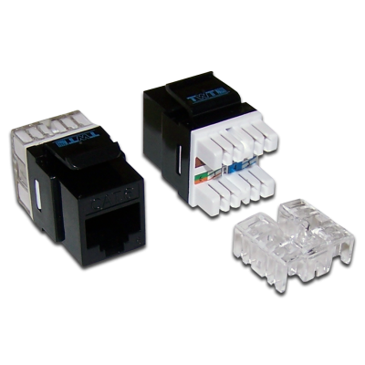 Модуль информационный Lanmaster UTP (TWT-OK45UTP/6-BK) Keystone RJ45 кат.6 черный
