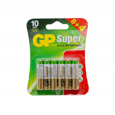 Батарея GP Super Alkaline 24A LR03 AAA