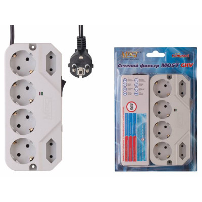 Сетевой фильтр Most CHV 2м (6 розеток) белый (коробка)