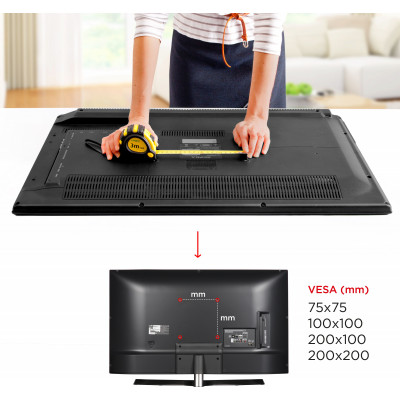 Кронштейн для телевизора Holder LCDS-5036 металлик 19"-37" макс.30кг настенный поворот и наклон
