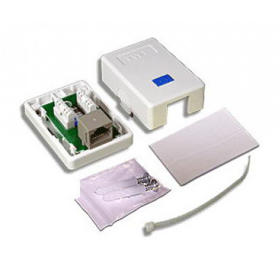 Розетка Lanmaster TWT-SM1-45-WHRJ45 кат.5E бел. (упак.:1шт)