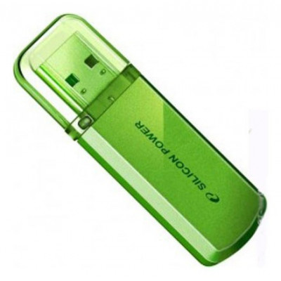 Флеш Диск Silicon Power 32Gb Helios 101 SP032GBUF2101V1N USB2.0 зеленый
