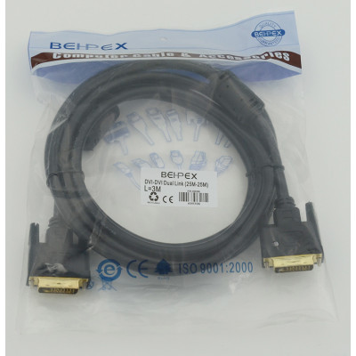 Кабель DVI-D (m) DVI-D (m) 3м феррит.кольца черный