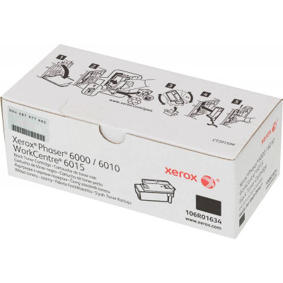 Картридж лазерный Xerox 106R01634 черный (2000стр.) для Xerox Ph 6000/6010N/WC 6015