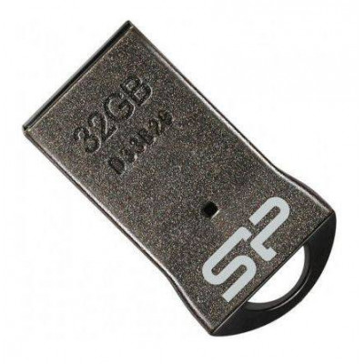 Флеш Диск Silicon Power 32Gb Touch T01 SP032GBUF2T01V1K USB2.0 черный/серебристый