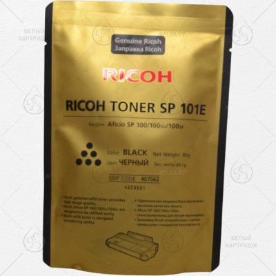 Тонер Ricoh  SP 101E (SP100/SP111/SP210/SP212/SP200/SP200S/SP202SN/SP203SF) (407062), 80 гр, Ricoh 