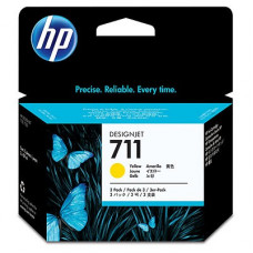 Картридж струйный HP 711 CZ136A желтый тройная упак. (29мл) для HP DJ T120/T520