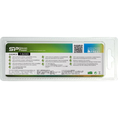 Память DDR3 8Gb 1600MHz Silicon Power SP008GBLTU160N02 RTL PC3-12800 CL11 DIMM 240-pin 1.5В