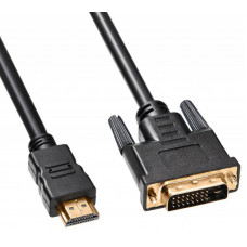 Кабель Buro HDMI-19M-DVI-D-1.8M HDMI (m) DVI-D (m) 1.8м феррит.кольца черный