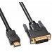 Кабель Buro HDMI-19M-DVI-D-1.8M HDMI (m) DVI-D (m) 1.8м феррит.кольца черный