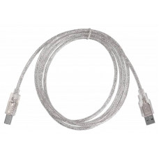 Кабель Buro USB2.0-AM/BM-Trans USB A(m) USB B(m) 1.8м прозрачный