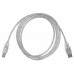 Кабель Buro USB2.0-AM/BM-Trans USB A(m) USB B(m) 1.8м прозрачный