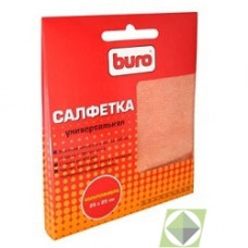 Микрофибра BURO, 25 х 25 см, универсальная, для очистки экранов любого типа, пластиковых поверхностей