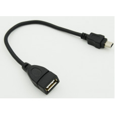 Кабель USB A(f) mini USB B (m) 0.2м черный