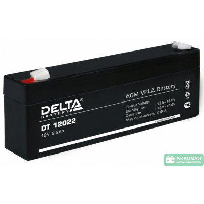 Аккумулятор 12В 2.2А.ч Delta DT 12022