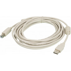 Кабель Ningbo USB A(m) USB B(m) 5м феррит.кольца серый