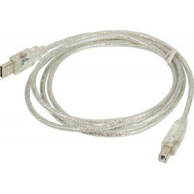 Кабель Ningbo USB A(m) USB B(m) 1.8м прозрачный блистер
