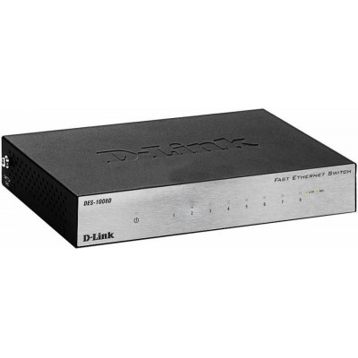Коммутатор D-Link DES-1008D/L2B 8x100Мбит/с неуправляемый