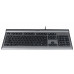 Клавиатура A4Tech KLS-7MUU серебристый/черный USB slim Multimedia (KLS-7MUU USB) кабель 1.5м Клавиатура A4Tech KLS-7MUU серебристый/черный USB slim Multimedia (KLS-7MUU USB) кабель 1.5м