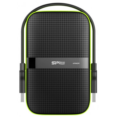 Жесткий диск Silicon Power USB3.0 2TB SP020TBPHDA60S3K A60 SP020TBPHDA60S3K Armor 2.5" черный/зеленый