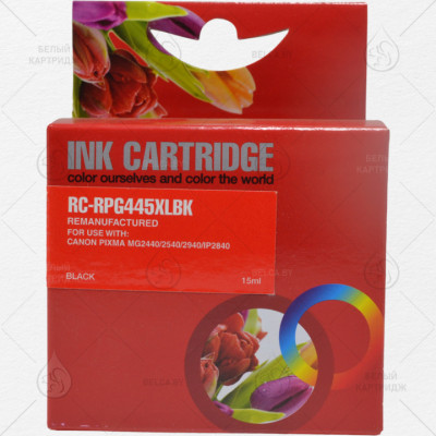 Картридж Canon PG-445XL (Pixma MG2440/2540/2940/iP2840) (13 мл/400 стр) (Dye) Black Китай (R)