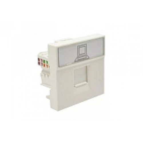 Розетка информационная RJ-45 UTP кат.5e, 2 модуля РКИ-20-00-П Праймер