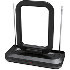 Антенна телевизионная Denn DAA250 35дБ активная черный каб.:1м