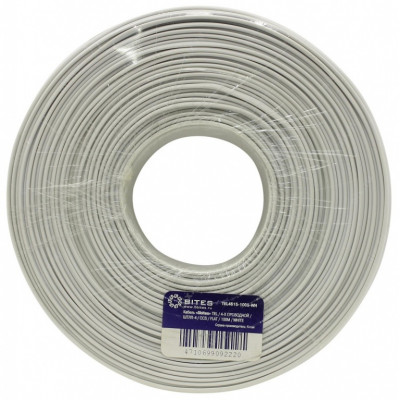 Кабель телефонный 5bites TEL4615-100S-WH (ШТЛП-4) 100 м белый