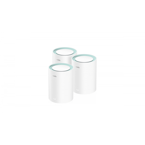 Бесшовный Mesh роутер Cudy M1300 (M1300(3-PACK)) AC1200 10/100/1000BASE-TX белый (упак.:3шт)