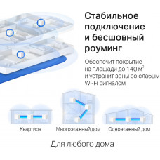 Бесшовный Mesh роутер Mercusys Halo H30G (HALO H30G(3-PACK)) AC1300 10/100/1000BASE-TX белый (упак.:3шт)