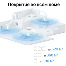 Бесшовный Mesh роутер TP-Link Deco X10 (DECO X10(2-PACK)) AX1500 10/100/1000BASE-TX белый (упак.:2шт)