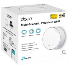 Бесшовный Mesh роутер TP-Link Deco X50-PoE(1-pack) AX3000 1000/2500BASE-T белый