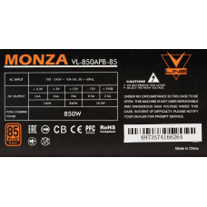 Блок питания Formula ATX 850W MONZA VL-850APB-85 80+ bronze (20+4pin) APFC 120mm fan 7xSATA RTL