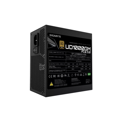 Блок питания Gigabyte ATX 1000W GP-UD1000GM PG5 Gen.5 80+ gold (20+4pin) APFC 120mm fan 8xSATA Cab Manag RTL