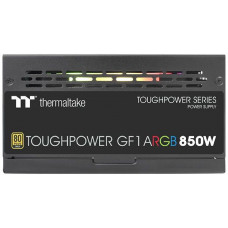 Блок питания Thermaltake ATX 850W Toughpower GF1 ARGB 80+ gold (20+4pin) APFC 140mm fan color LED 12xSATA Cab Manag RTL